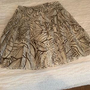 Ladies brown and tan a line skirt